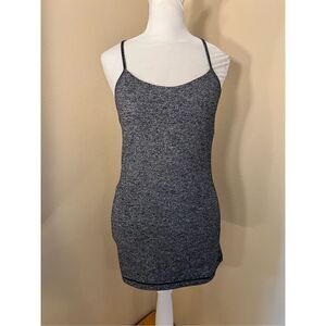Lululemon Heathered Black Power Pose Athletic Tank Top Size 6